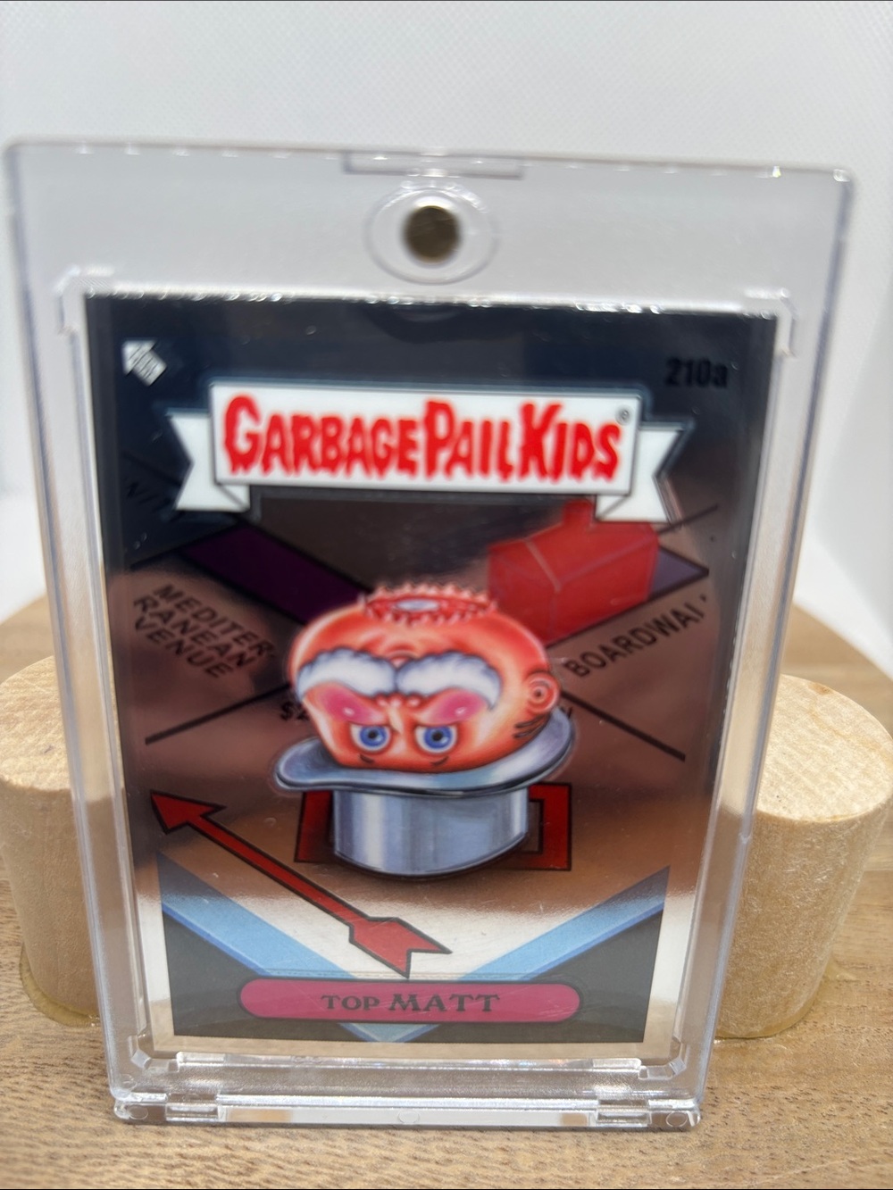 Garbage Pail Kids Top Matt Trading Card — Pink & Red Artwork